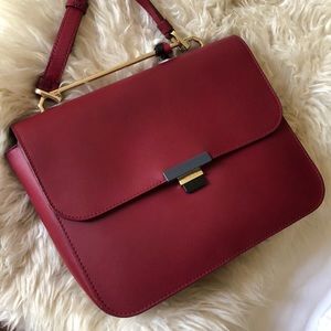 [Furla] Elisir medium burgundy red crossbody bag